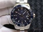Swiss Clone Tag Heuer Aquaracer Calibre 5 43 MM Stainless Steel Band Blue Dial Automatic Watch
